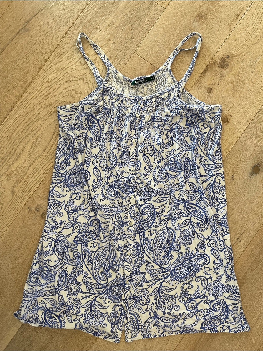 Ralph Lauren Blue and White Paisley nightgown women’s medium
